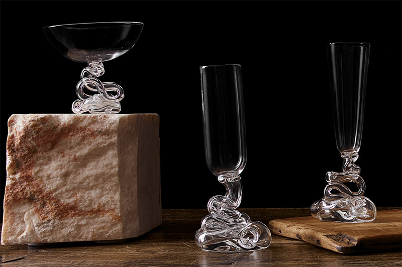 SQUIDGE GLASSWARE par Anna Karlin