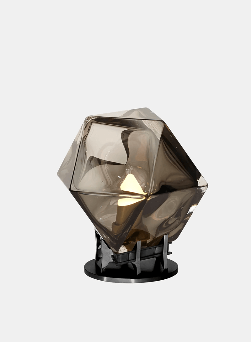 WELLES DOUBLE BLOWN GLASS DESK LAMP par Gabriel Scott