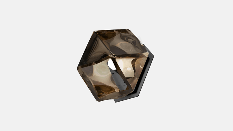 WELLES DOUBLE BLOWN GLASS SCONCE par Gabriel Scott