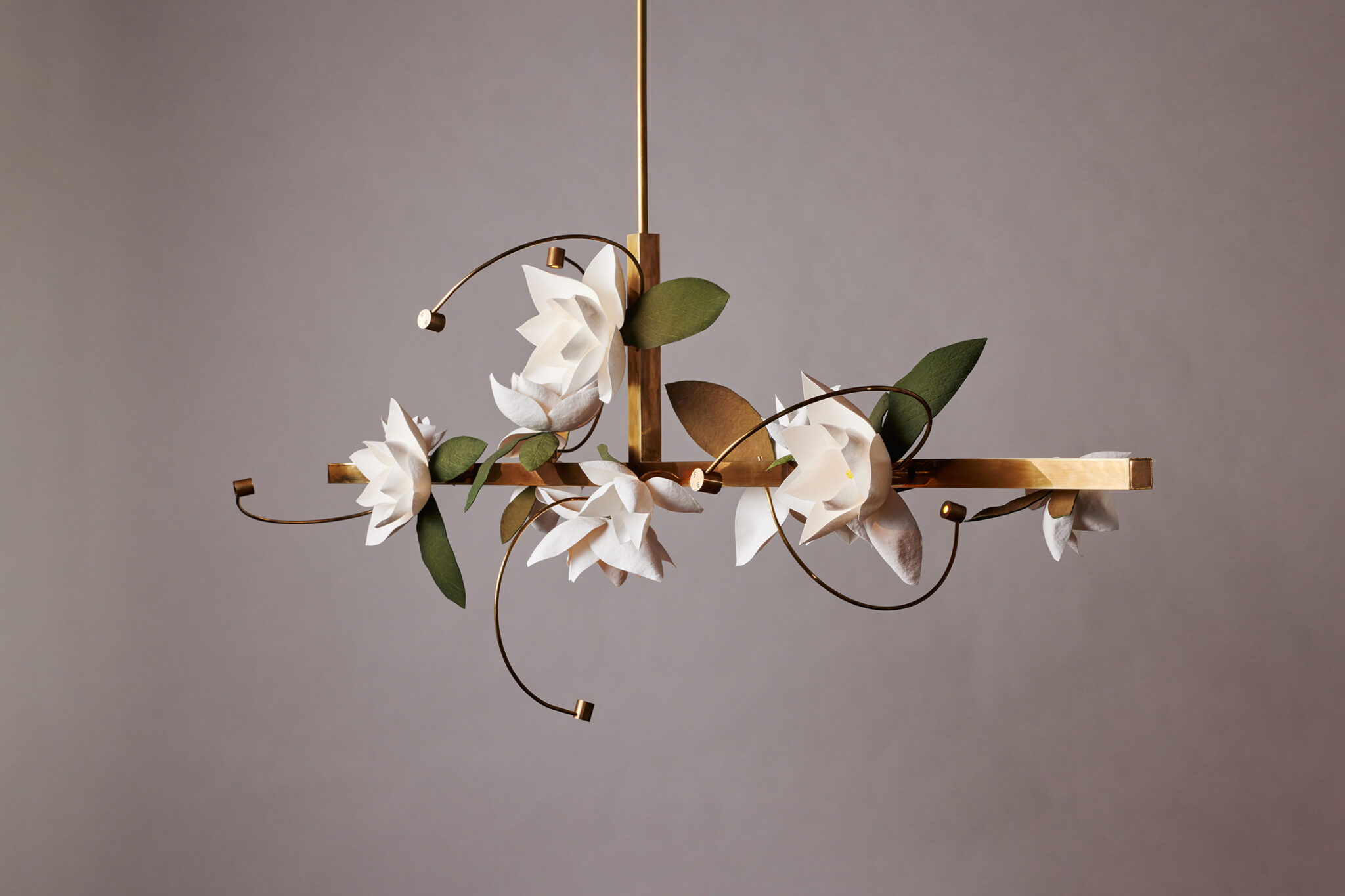 LURE CHANDELIER 6 WITH LEAVES par Pelle