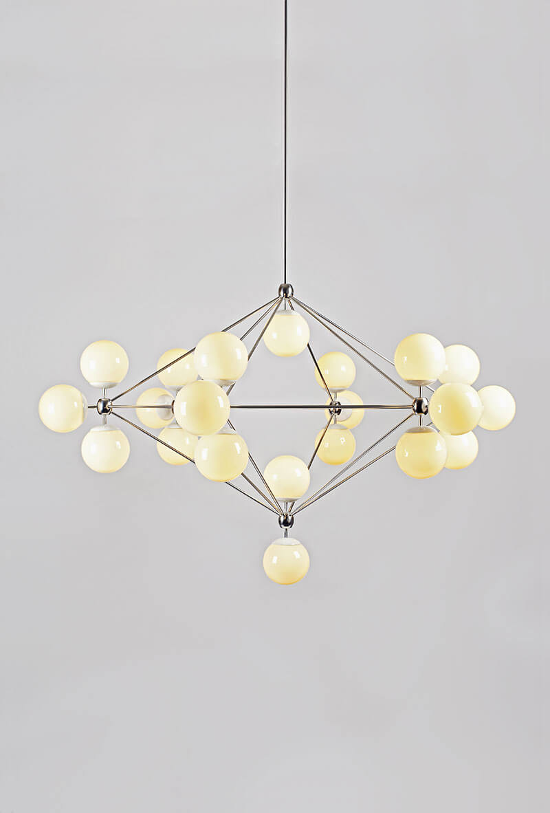 MODO CHANDELIER 21 GLOBES par Roll & Hill