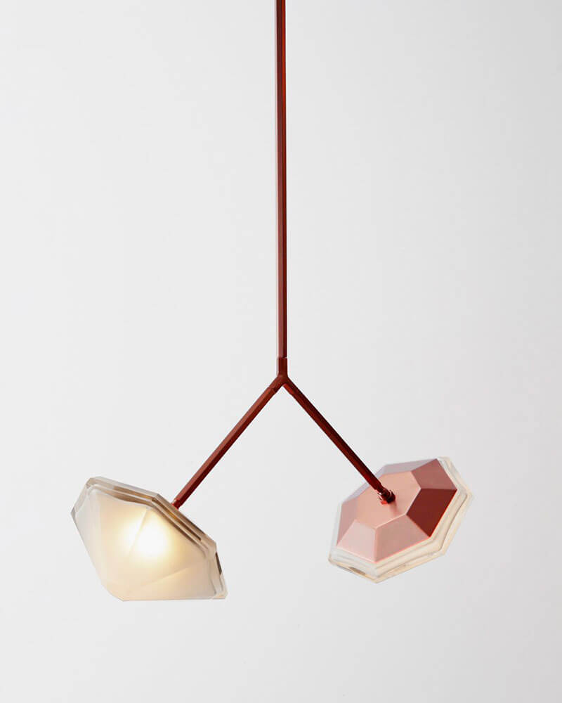 MYRIAD WISHBONE DOUBLE PENDANT par Gabriel Scott