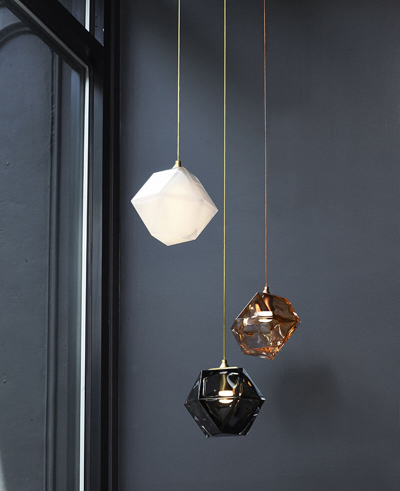 WELLES DOUBLE BLOWN GLASS PENDANT par Gabriel Scott