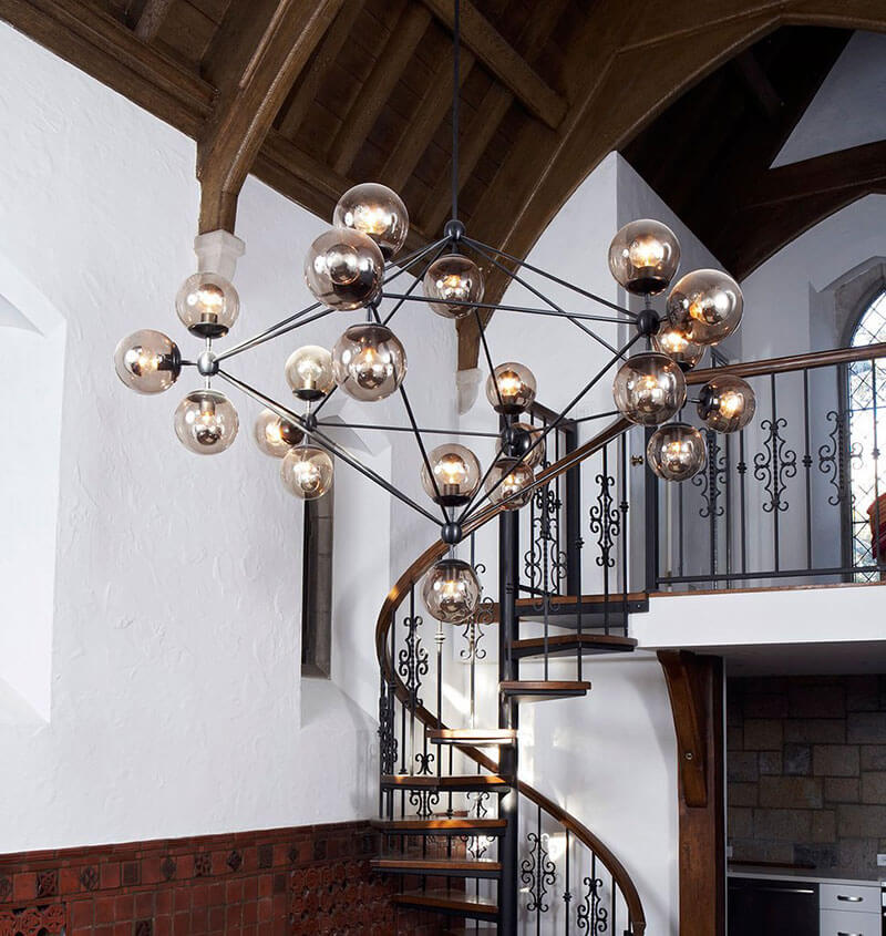 MODO CHANDELIER 21 GLOBES par Roll & Hill