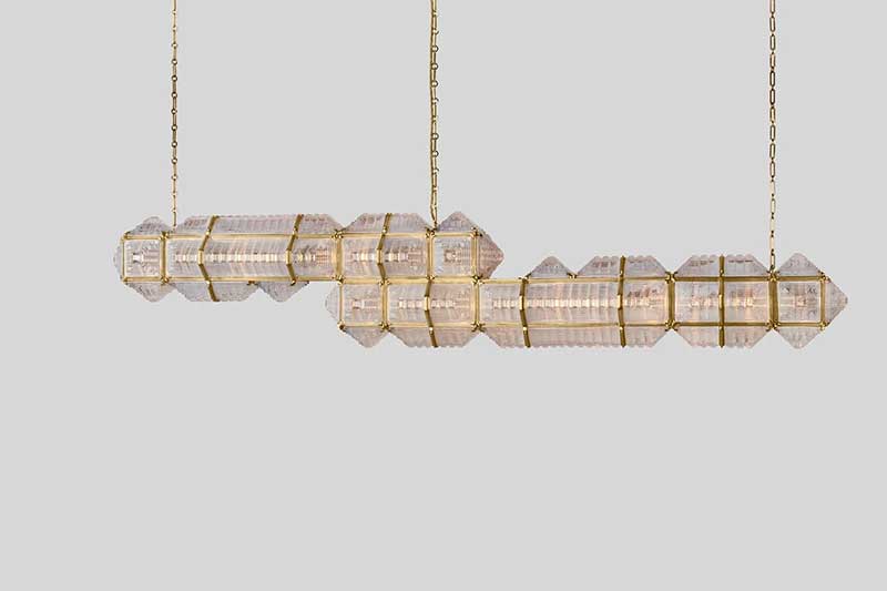 JEWEL BLOCK LINEAR CHANDELIER 02 par Rosie Li